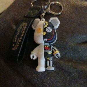 Black and White Bear Keychain